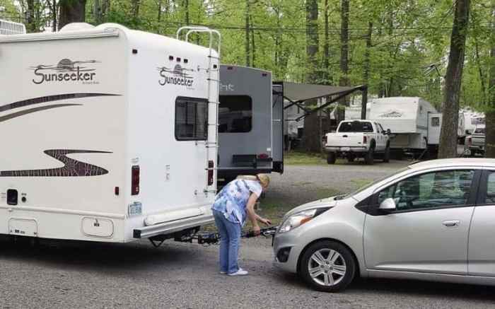 Rv towing towed small dolly motorhomes rvshare dinghy